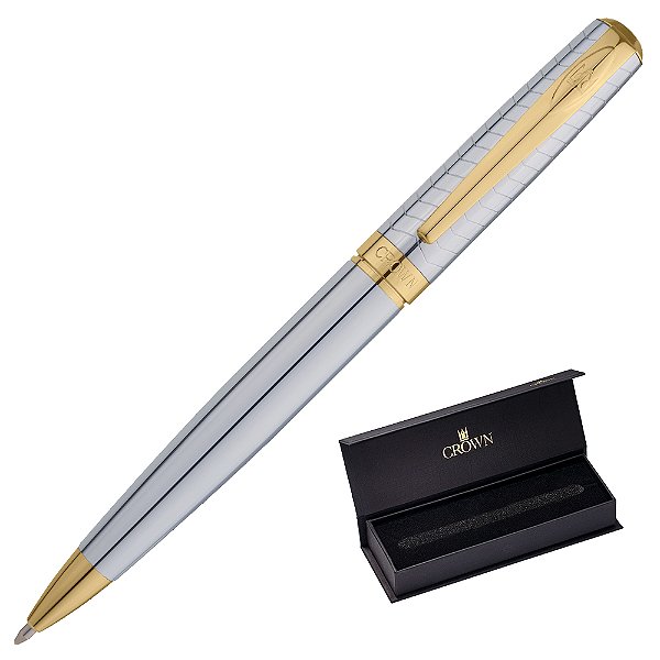 CANETA CROWN CONQUIST GOLD ESF PRATA
