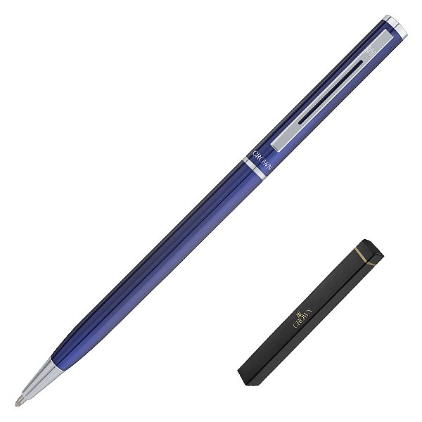 CANETA CROWN HAWAI ESF AZUL ESCURO