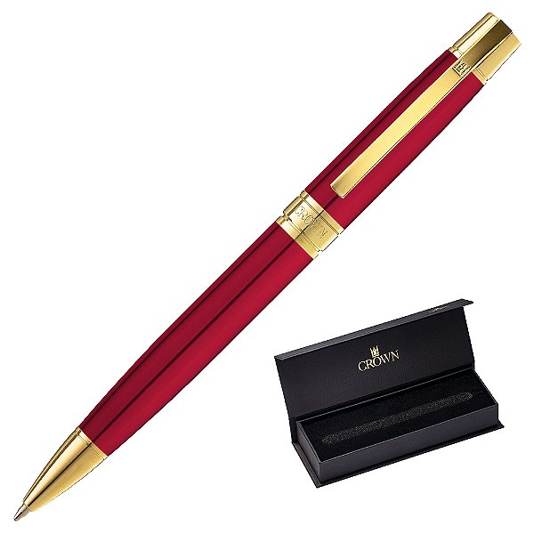 CANETA CROWN MASTER GOLD ESF BORDO