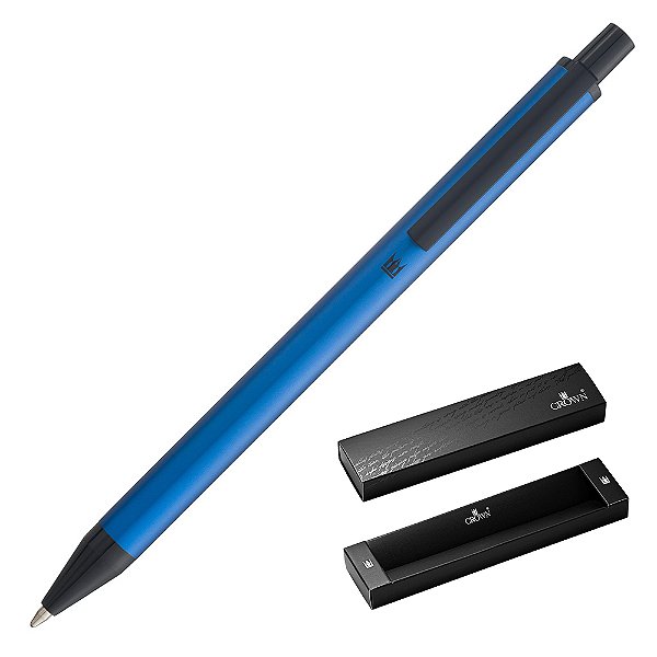 CANETA CROWN METALIC ESF AZUL