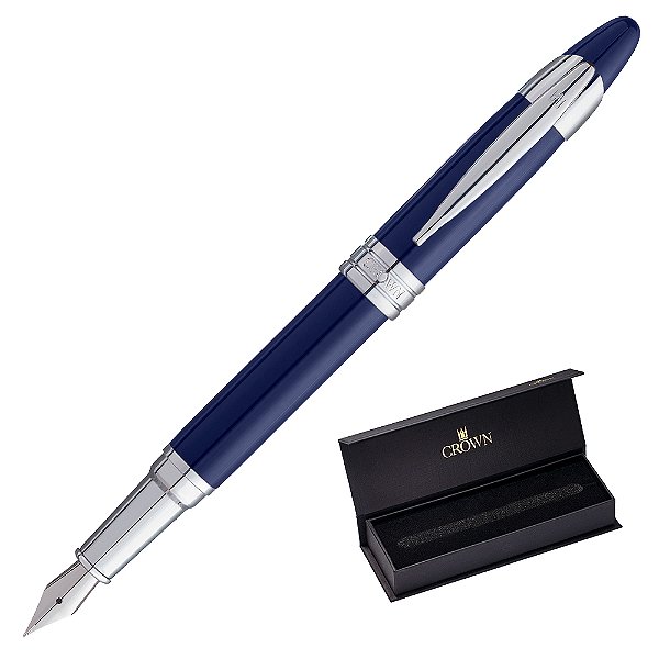 CANETA CROWN MONTREAL TINT AZUL