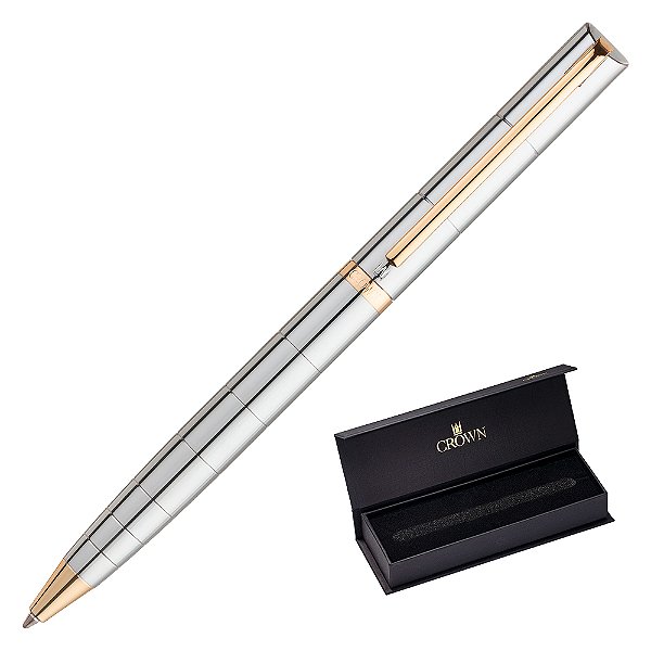 CANETA CROWN PARAGON GOLD ESF PRATA