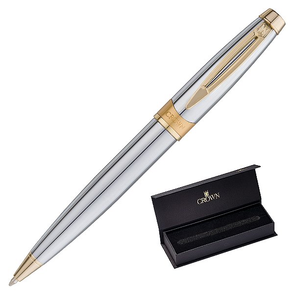 CANETA CROWN PICASSO GOLD ESF - PRATA