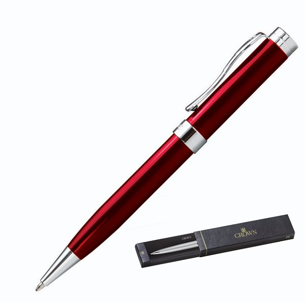 CANETA CROWN SUCESSO ESF VERMELHO