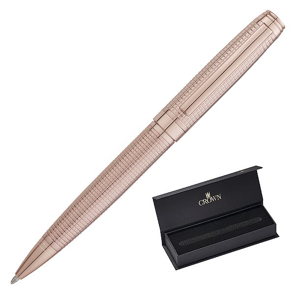 CANETA CROWN SUPREME ESF OURO ROSA