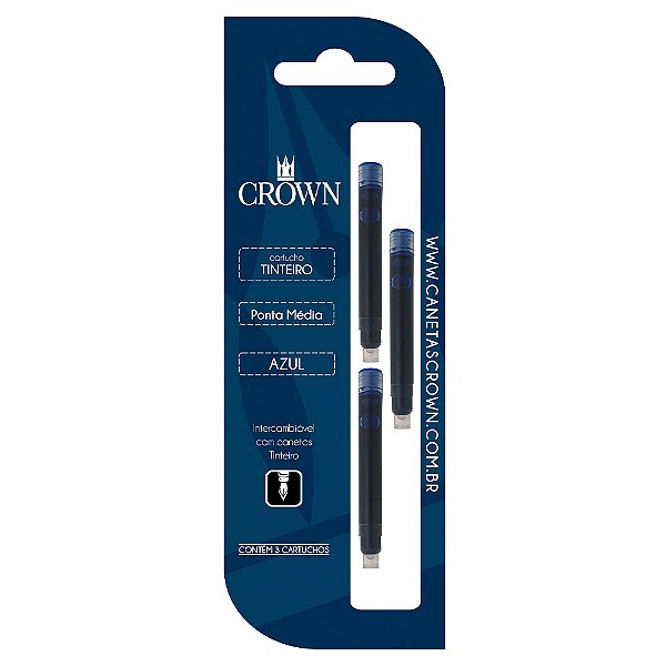 CARGA CARTUCHO TINT C/3 BLISTADO CROWN