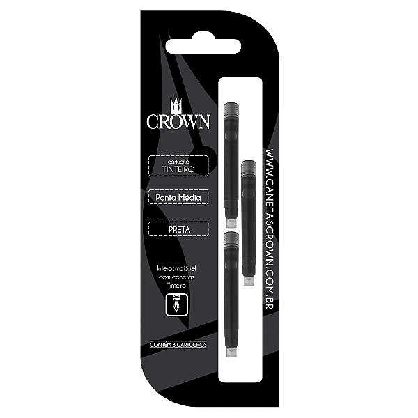 CARGA CARTUCHO TINT C/3 BLISTADO CROWN