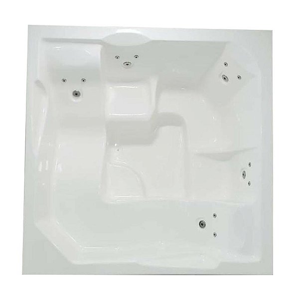 Spa Quadrado Medidas 200x200x090 – Comporta 5 pessoas – 1050L