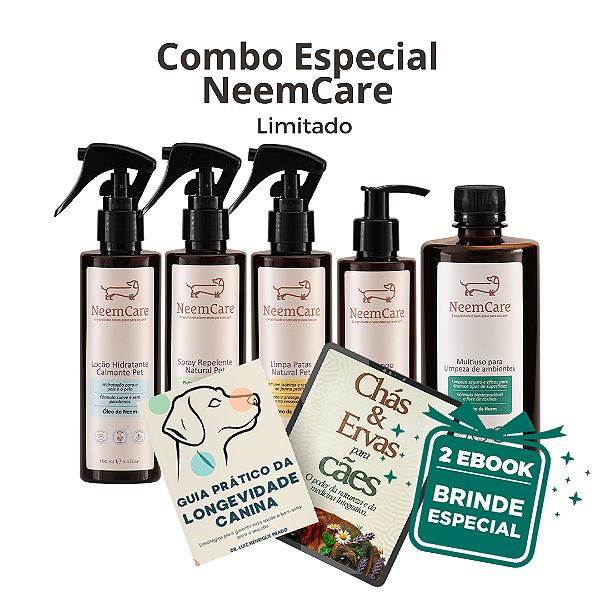 Combo Especial NeemCare – Proteção Limpeza e Hidratação Natural para Seu Pet