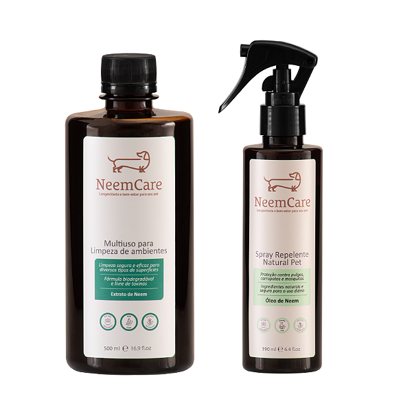 Kit Proteção Completa NeemCare – Repelente + Multiuso | Proteção para sua Casa e Pet!