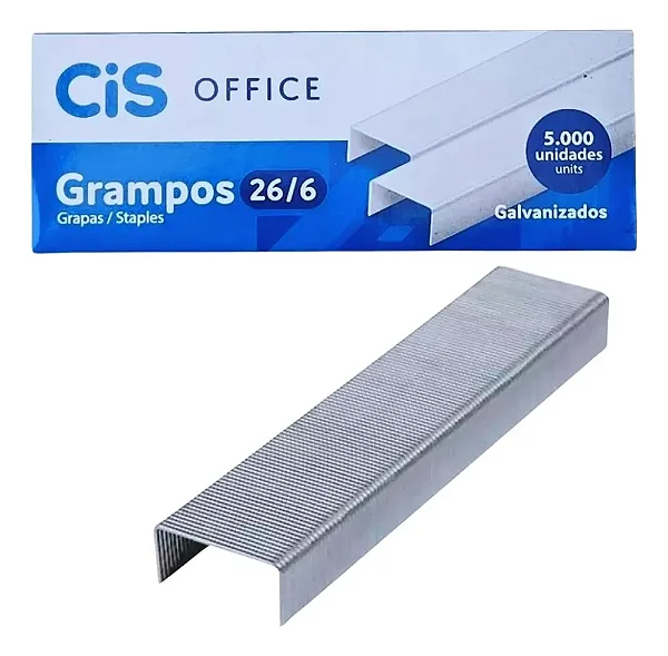 Grampos 26/6 Galvanizados C/ 5.000 und - Cis