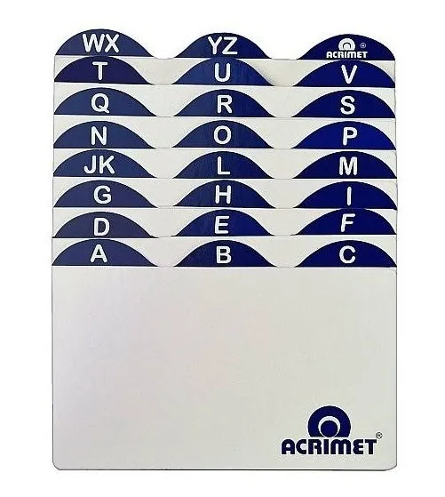 Índice AZ para Fichas 3x5 - Acrimet