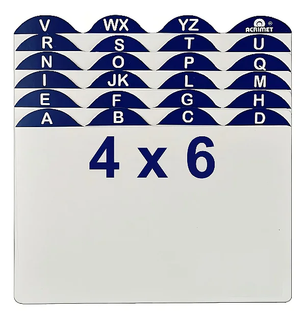 Índice AZ para Fichas 4x6 - Acrimet