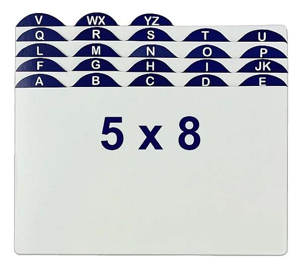 Índice AZ para Fichas 5x8 - Acrimet
