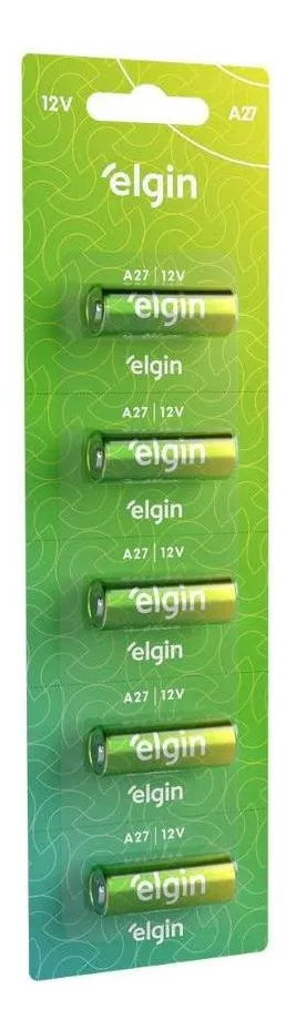 Pilhas Alcalina A27, 12V Blister C/ 05 und - Elgin