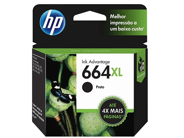 Cartucho Hp 664 XL Preto Original - HP
