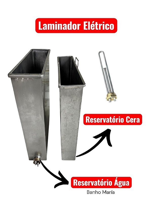 Laminador de Cera Abelha Elétrico em Inox