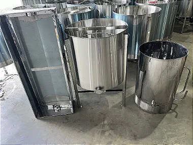 Kit INOX 304 - Centrifuga elétrica 16 quadros + mesa 32 quadros + derretedor 40