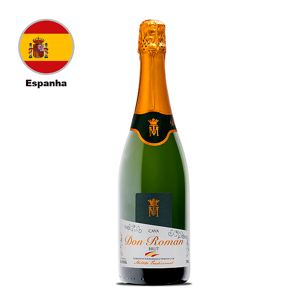 Espumante Cava Don Román - Branco Brut - Macabeo, Xarello e Parellada - D.O.