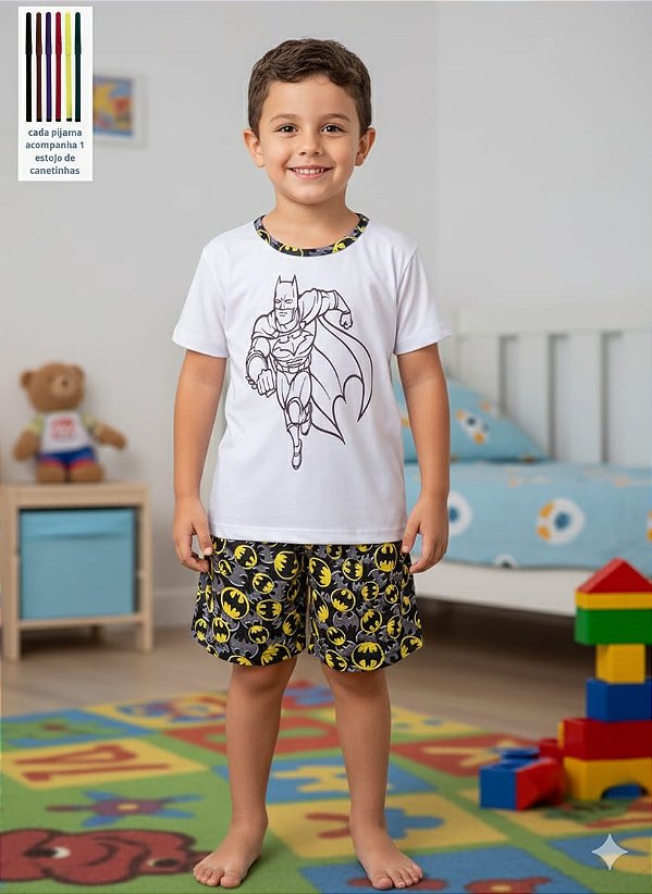 Pijama para Colorir - Batman