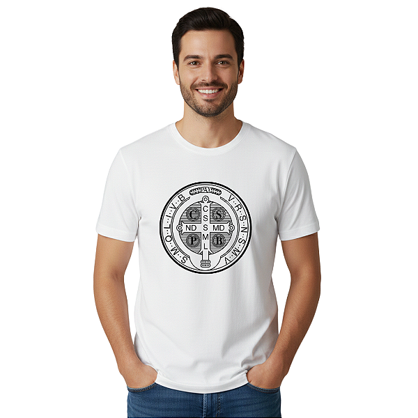 CAMISETA - MEDALHA DE SÃO BENTO