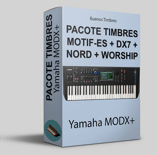 Pacote de timbres MOTIF-ES + DX-7 + Nord + Worship para Yamaha MODX+, Montage e Montage M