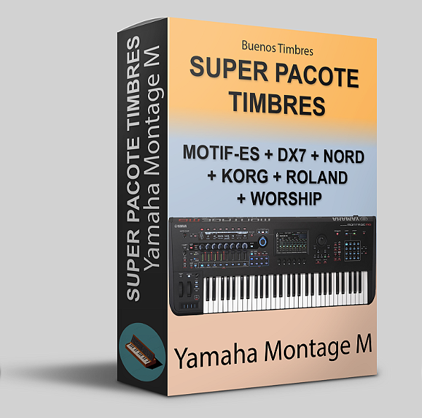 Super pacote de timbres MOTIF-ES, DX-7, Nord, Roland, Korg e Worship para Yamaha Montage M