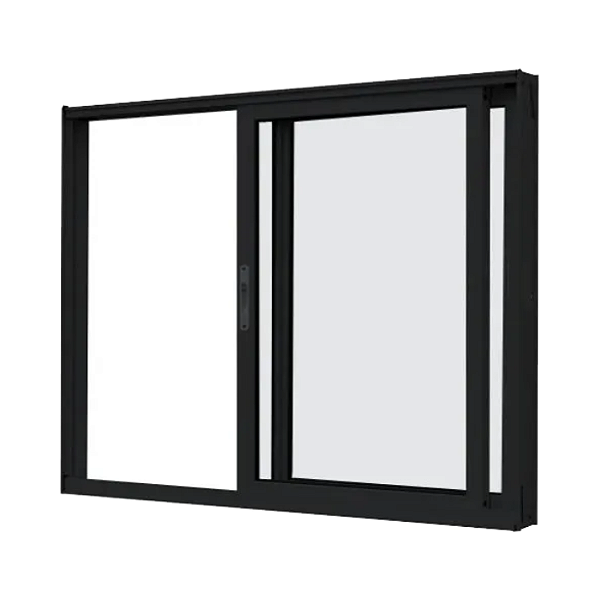 Janela Vitro 2 Folhas Sem Grade - Alumínio Preto - Linha Modular