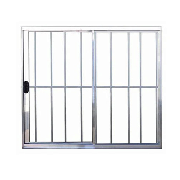 Janela Vitro 2 Folhas Com Grade - Alumínio Brilhante - Linha Modular