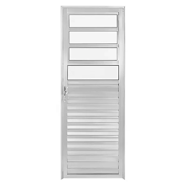 Porta Basculante Vidro Boreal - Alumínio Brilhante - Linha 25