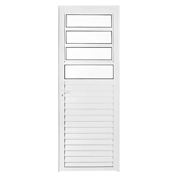 Porta Basculante Vidro Boreal - Alumínio Branco - Linha 25