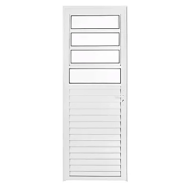 Porta Basculante Vidro Boreal - Alumínio Branco - Linha 30