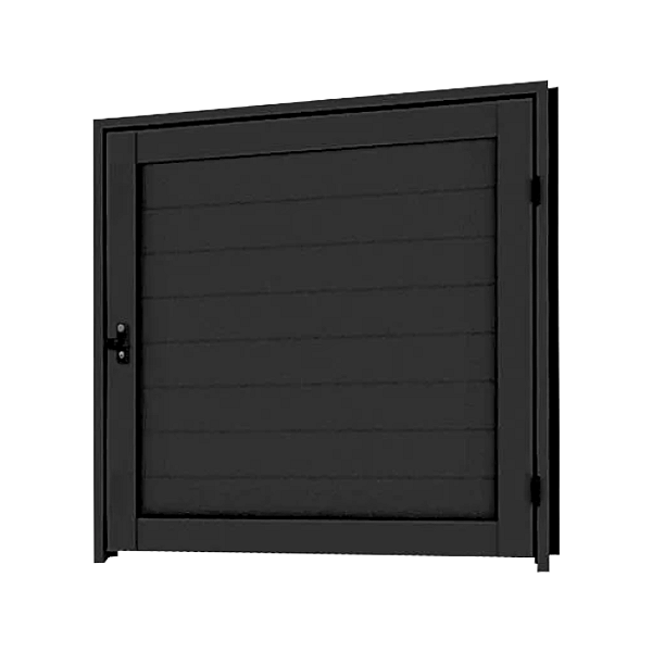 Porta Abrigo Lambril - Alumínio Preto - L25