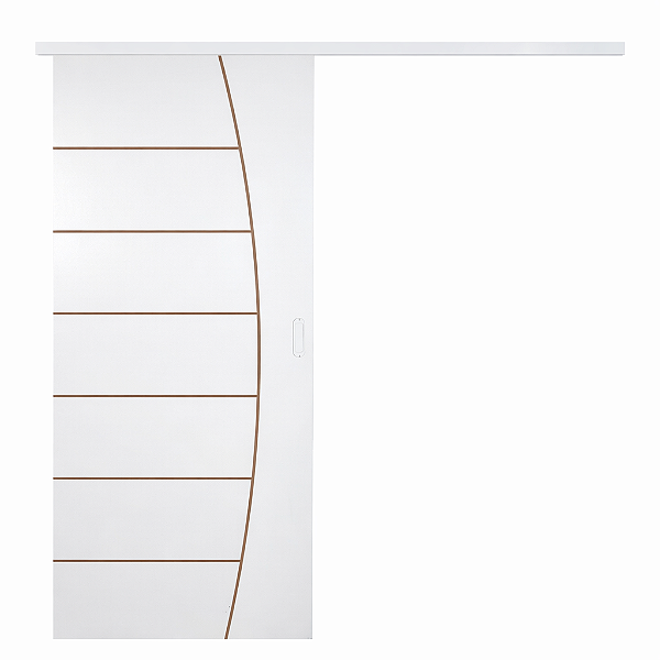 Porta Belíssima Primer de Correr Trilho Sobrepor - Linha Color - Portas em HDF