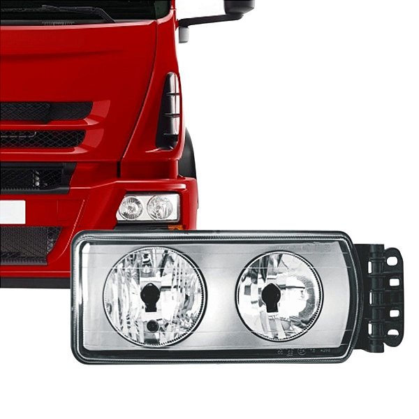 FAROL PARA IVECO STRALIS 2006 A 2009 DIREITO H7 FUNDO CINZA