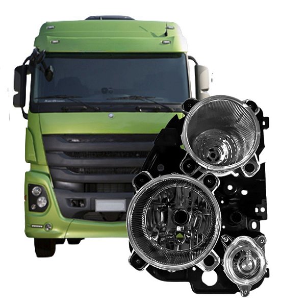 FAROL PARA MERCEDES ACTROS 2016 ESQ H7 SEM MOLDURA EXTERNA