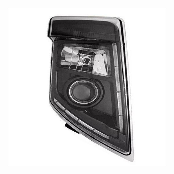 FAROL PARA VOLVO FM13 FH13 09-13 LADO ESQUERDO COM DRL BLACK