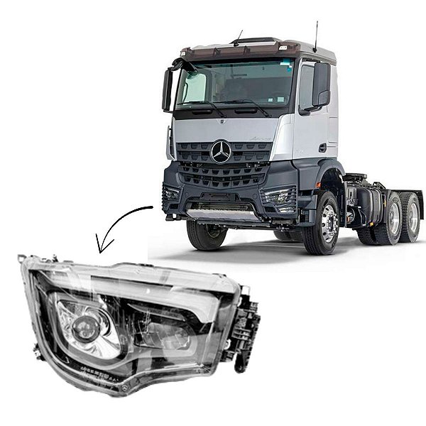 FAROL MERCEDES AROCS 3351 2023 FULL LED/XENON LADO DIREITO