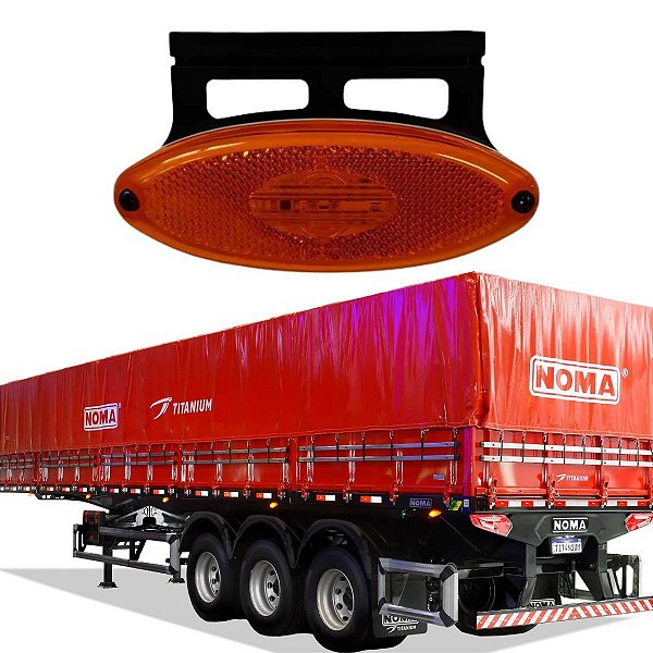 LANTERNA LATERAL RANDON GUERRA NOMA BIVOLT CARRETA E REBOQUE