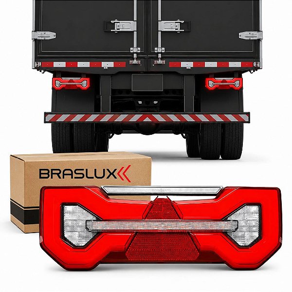 LANTERNA TRASEIRA LYNX LED BIVOLT ESQUERDO BRASLUX 7 VIAS