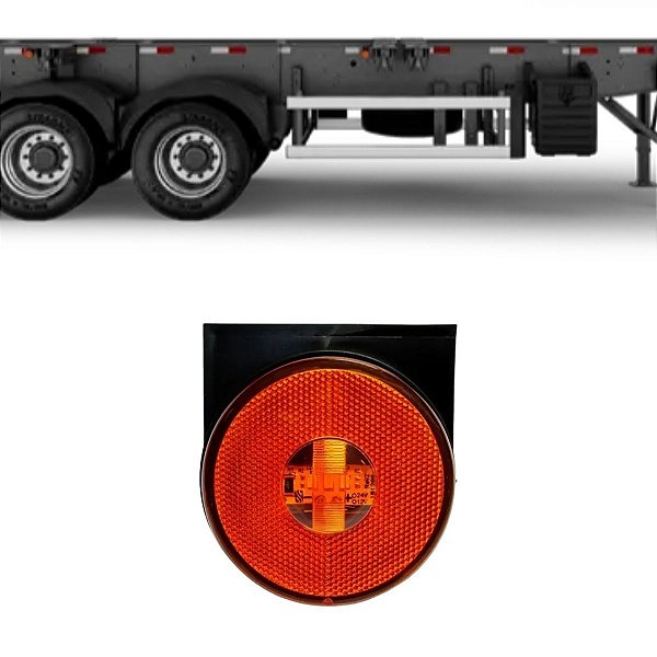 LANTERNA LATERAL 65MM RANDON BIVOLT C/ SUP AM EDN