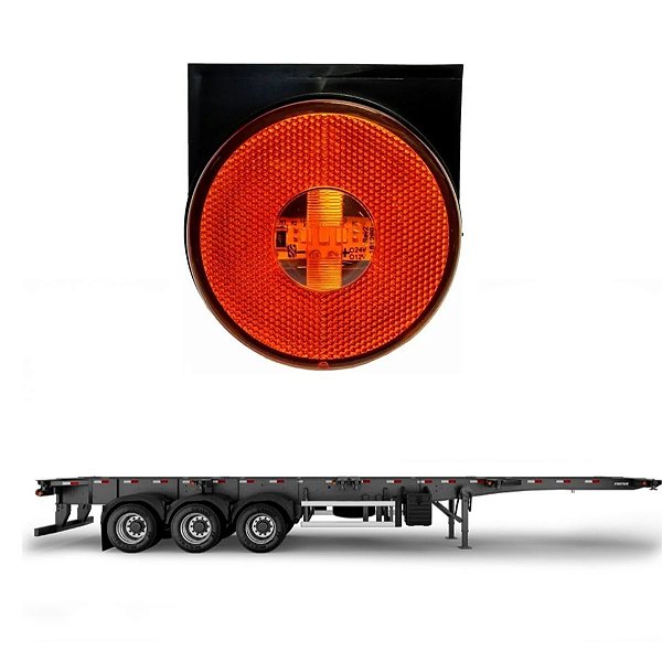 DELIMITADORA RANDON LANTERNA LATERAL 65MM C/ SUPORTE BIVOLT