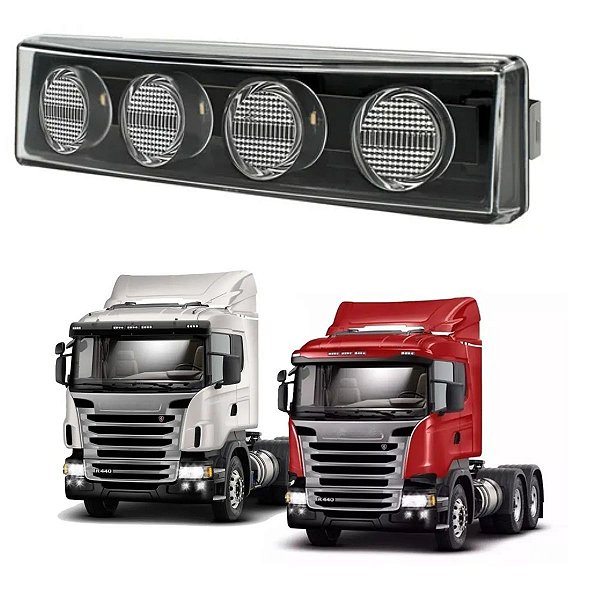 LANTERNA TAPA SOL PARA SCANIA SÉRIE 5 LED BIVOLT AMARELA