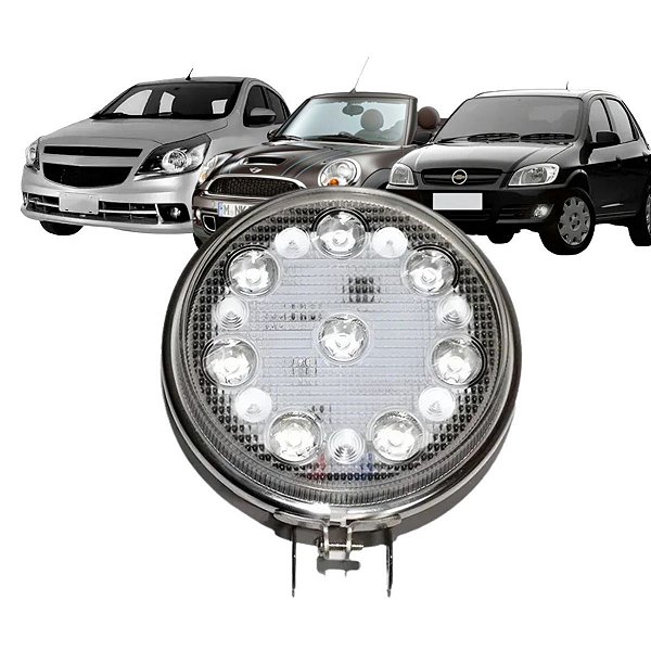 FAROL DE NEBLINA REDONDO 8 LEDS BIVOLT 8W 112MM