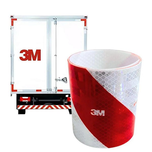 FAIXA REFLETIVA PARACHOQUE 3M 2,40M P/ CAMINHÃO E CARRETA