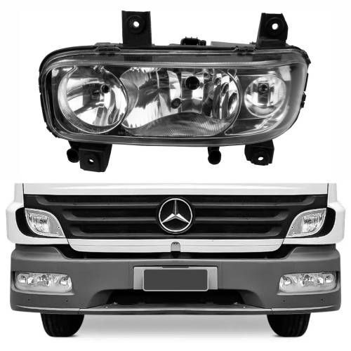 FAROL MERCEDES ATEGO APOS 2012 LADO DIREITO H7 H1 COM AUXILI