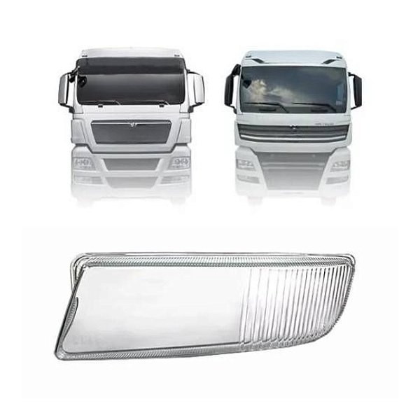 LENTE FAROL AUXILIAR PARA MAN  TGX CRISTAL LADO ESQUERDO EDN