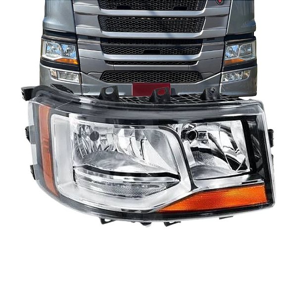 FAROL PRINCIPAL PARA SCANIA SÉRIE 6 NTG DIREITO C/ DRL EDN