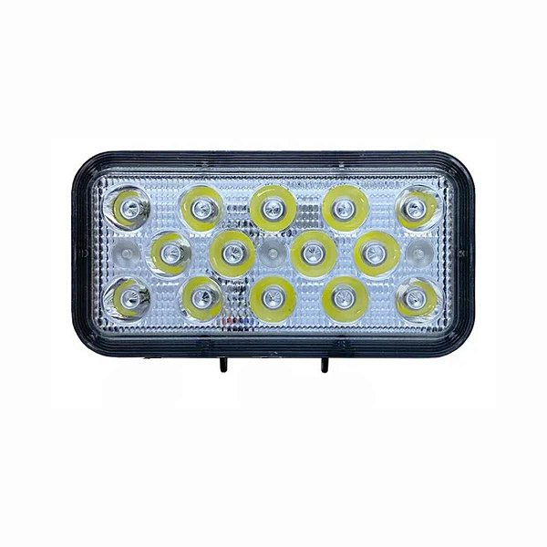 FAROL AUXILIAR RETANGULAR 14 LEDS BIVOLT 152×78 MM EDN