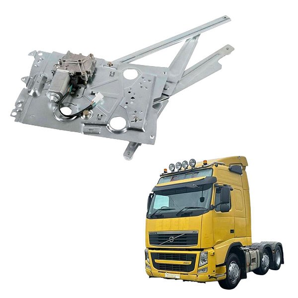 MAQUINA DE VIDRO COM MOTOR VOLVO FH12 13 FM 24V ESQUERDO
